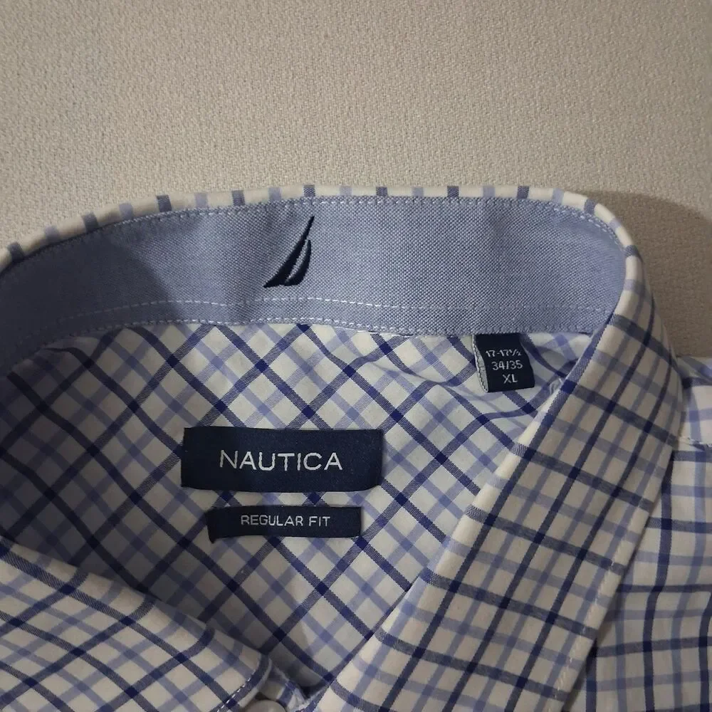 Nautica Men's XL Shirt NEW WITH TAGS Button Up Long Sleeve Regular Fit - Picture 3 of 9